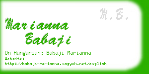 marianna babaji business card